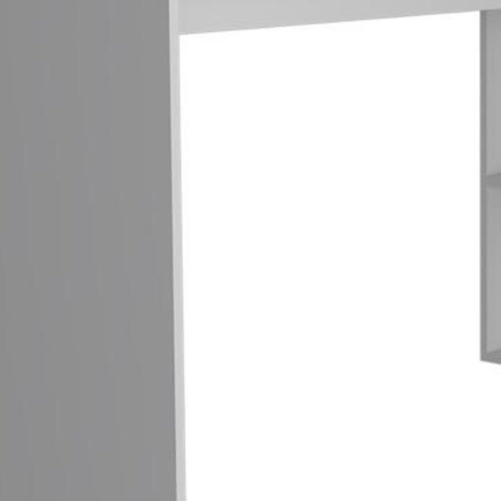 60" White L Shape Computer Desk. Desk in white.