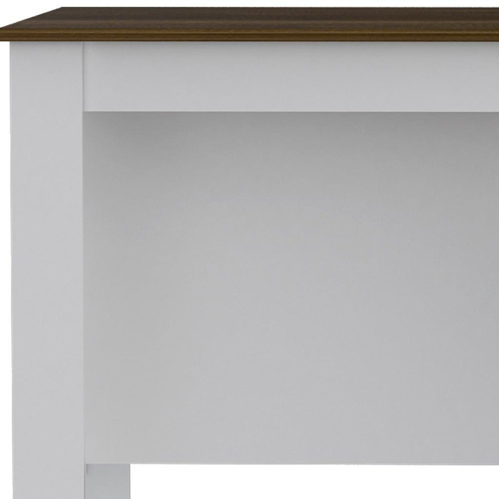 White and Brown 41" Kitchen Island With Storage - SKU 477873