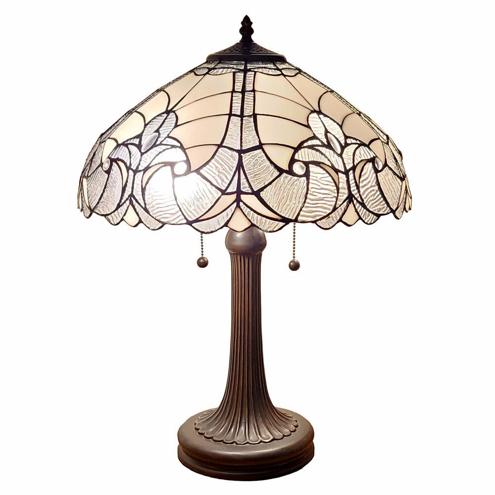 24" Dark Brown Metal Two Light Candlestick Table Lamp With Dark Brown Shade. Table lamp isolated on a plain white background, showing a brown metal surface.