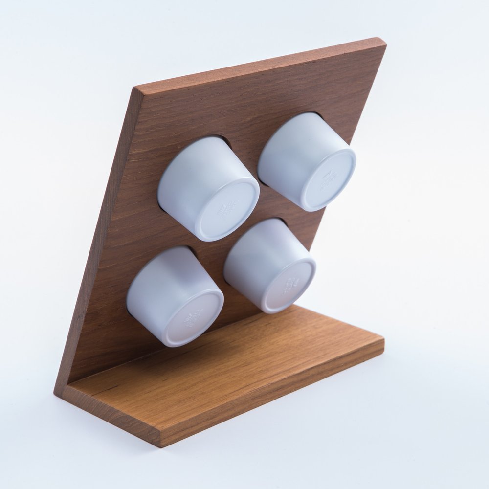 Free Standing 6.00 " Wood Coffee Storage & Accessories - 7.00" H x 6.00" W x 3.00" D
