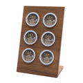 Free Standing 6.00 " Wood Coffee Storage & Accessories - 9.50" H x 6.00" W x 3.00" D on a white background