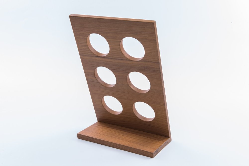Free Standing 6.00 " Wood Coffee Storage & Accessories - 9.50" H x 6.00" W x 3.00" D