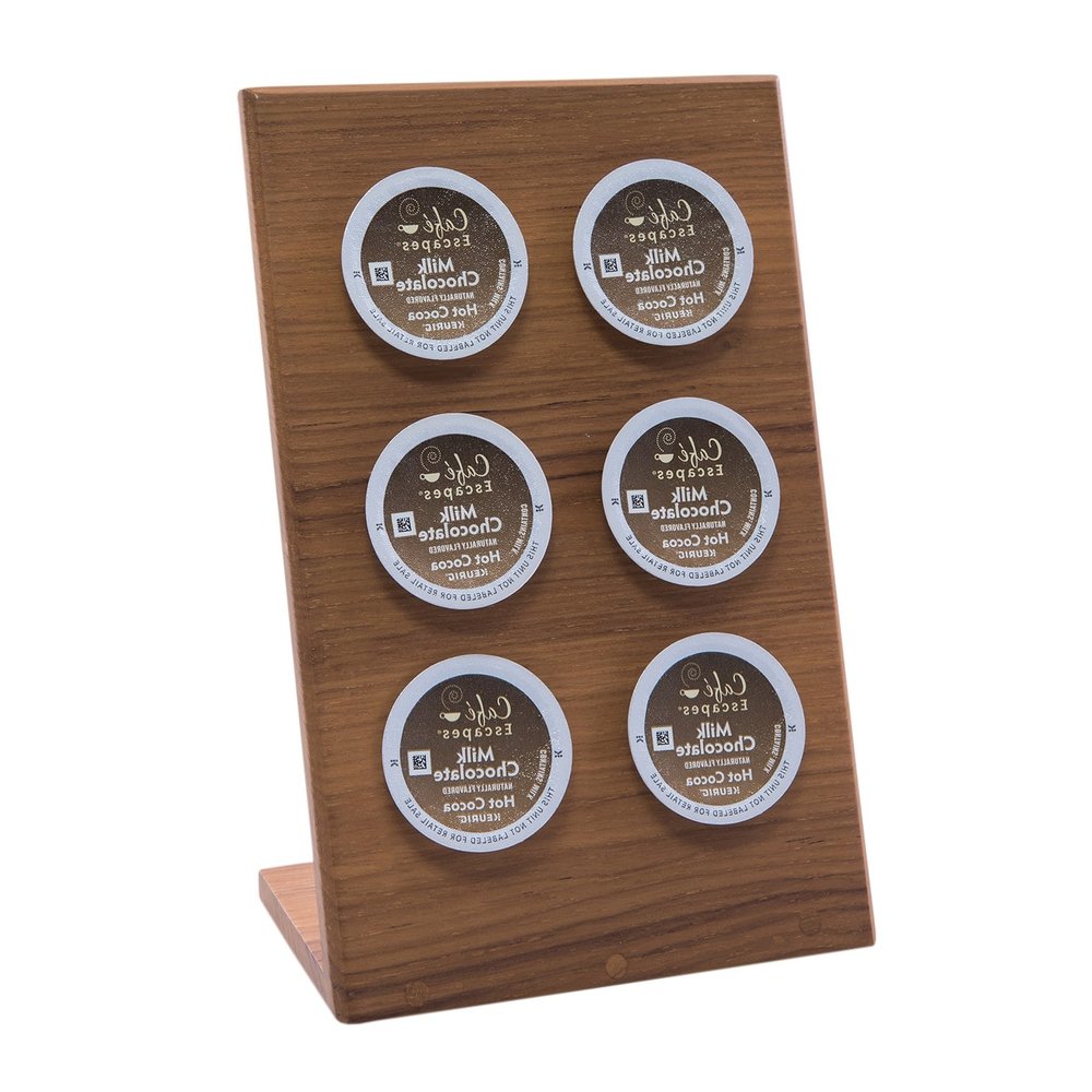 Free Standing 6.00 " Wood Coffee Storage & Accessories - 9.50" H x 6.00" W x 3.00" D