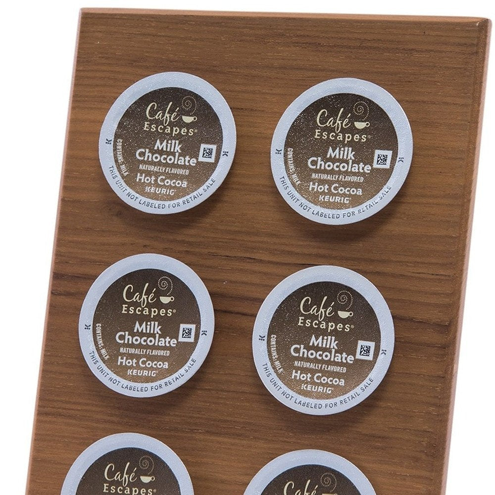 Free Standing 6.00 " Wood Coffee Storage & Accessories - 9.50" H x 6.00" W x 3.00" D
