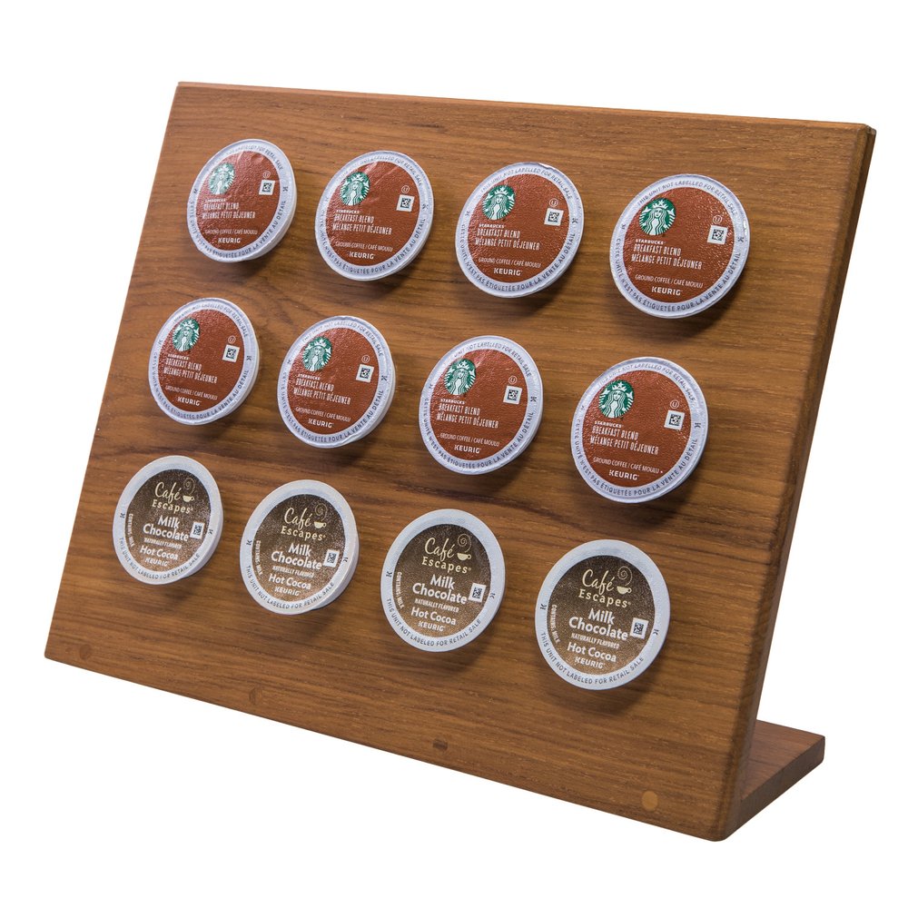 Free Standing 12.00 " Wood Coffee Storage & Accessories on a white background