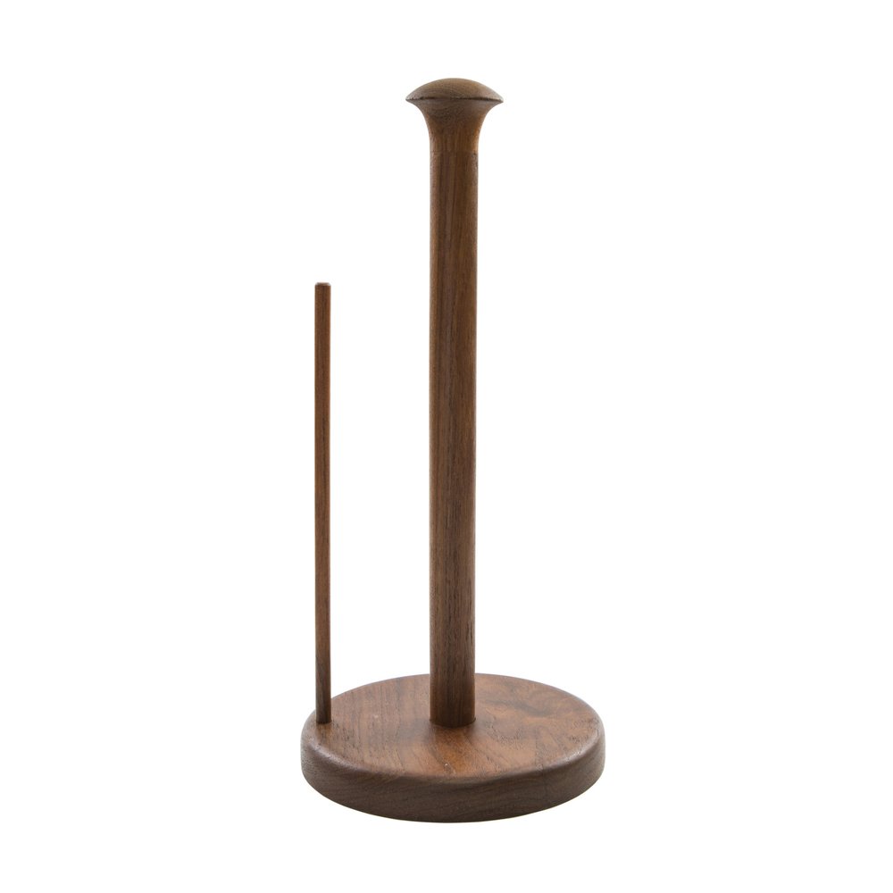 Free Standing 5.88 " Wood Paper Towel Holder on a white background