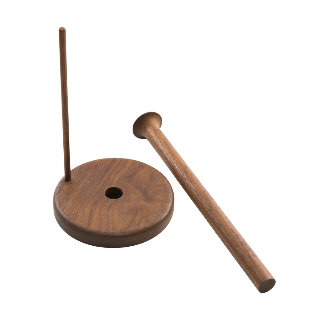 Free Standing 5.88 " Wood Paper Towel Holder on a white background
