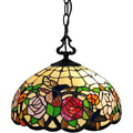 Red And White Unique Statement Two Light Glass Dimmable Chandelier With Red And White Shades