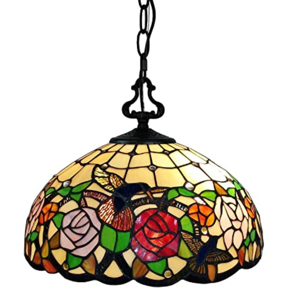 Red And White Unique Statement Two Light Glass Dimmable Chandelier With Red And White Shades