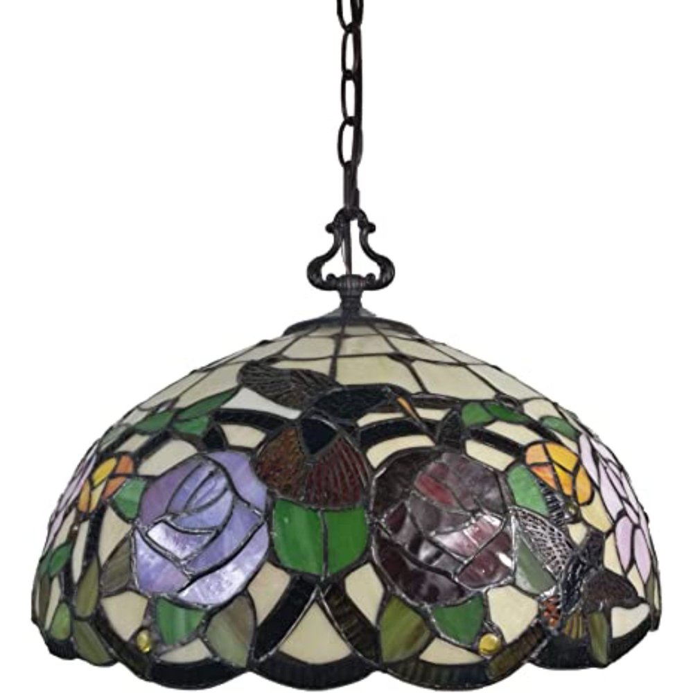 Red And White Unique Statement Two Light Glass Dimmable Chandelier With Red And White Shades