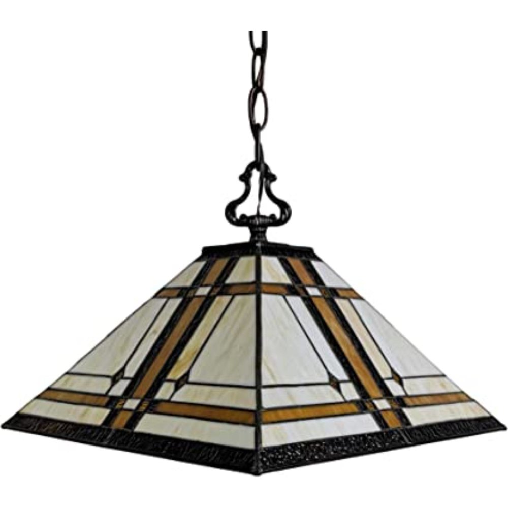 Brown And White Unique Statement Two Light Glass Dimmable Chandelier With Brown And White Shades on a white background