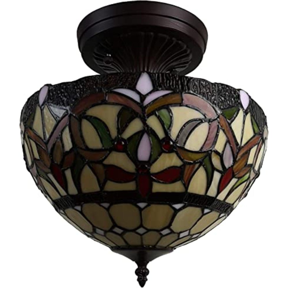 Red And White Unique Statement Two Light Glass Dimmable Chandelier With Red And White Shades