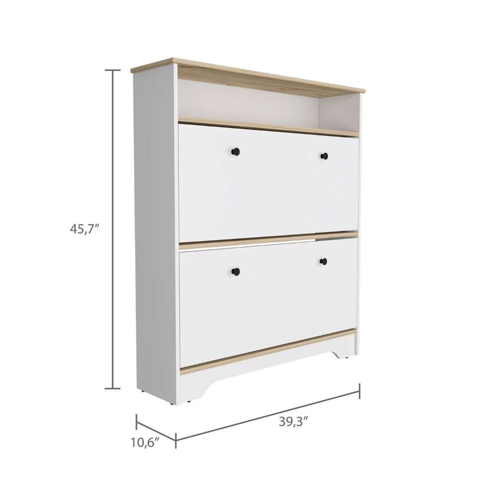 Oak Twelve Pair Shoe Rack