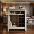 Light Gray Bar Cart With Wine Storage