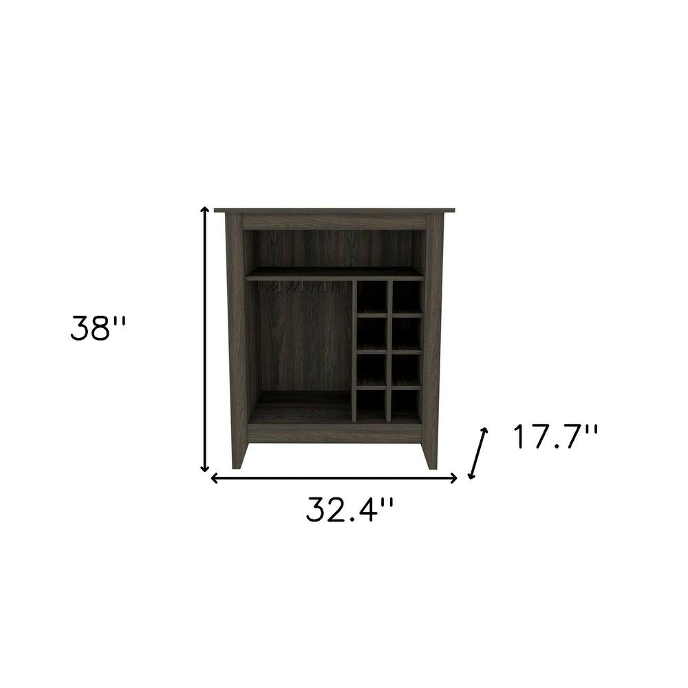 Espresso Bar Cart With Wine Storage on a white background