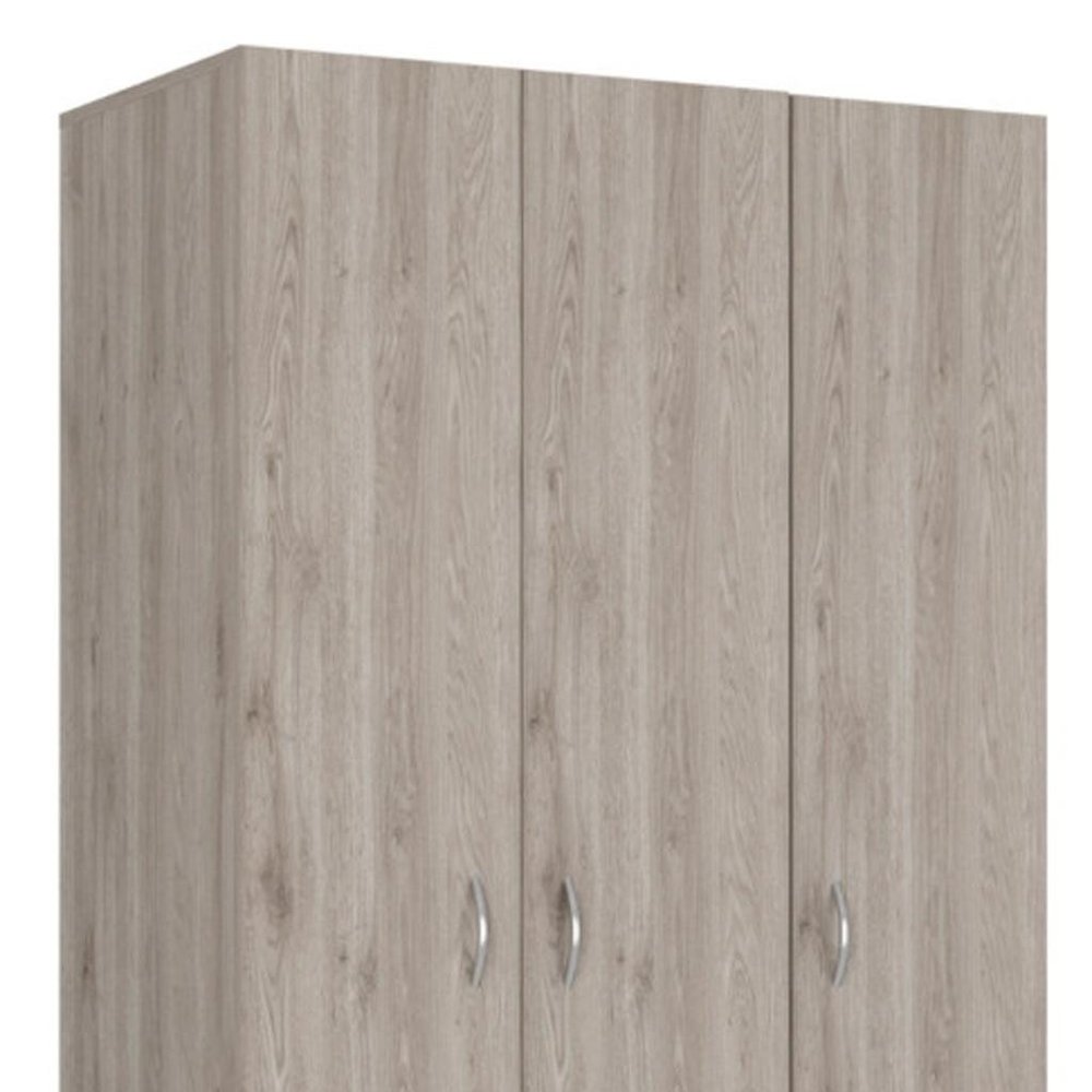 71" Gray And White Wood Two Drawer Combo Dresser on a white background