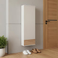 White Ten Pair Wall Mounted WoodShoe Rack