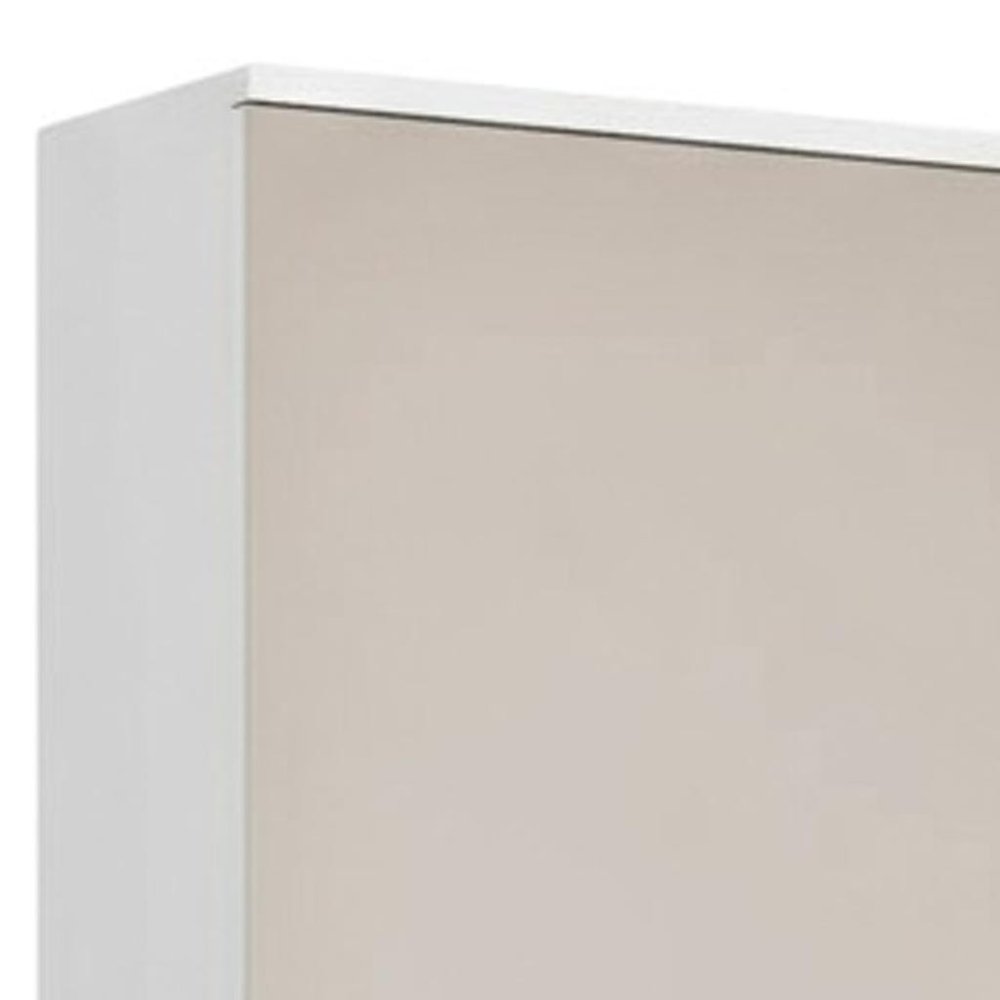 White Ten Pair Wall Mounted WoodShoe Rack close-up detail