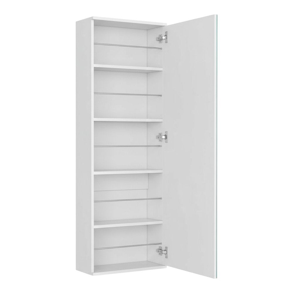 White Ten Pair Wall Mounted WoodShoe Rack on a white background