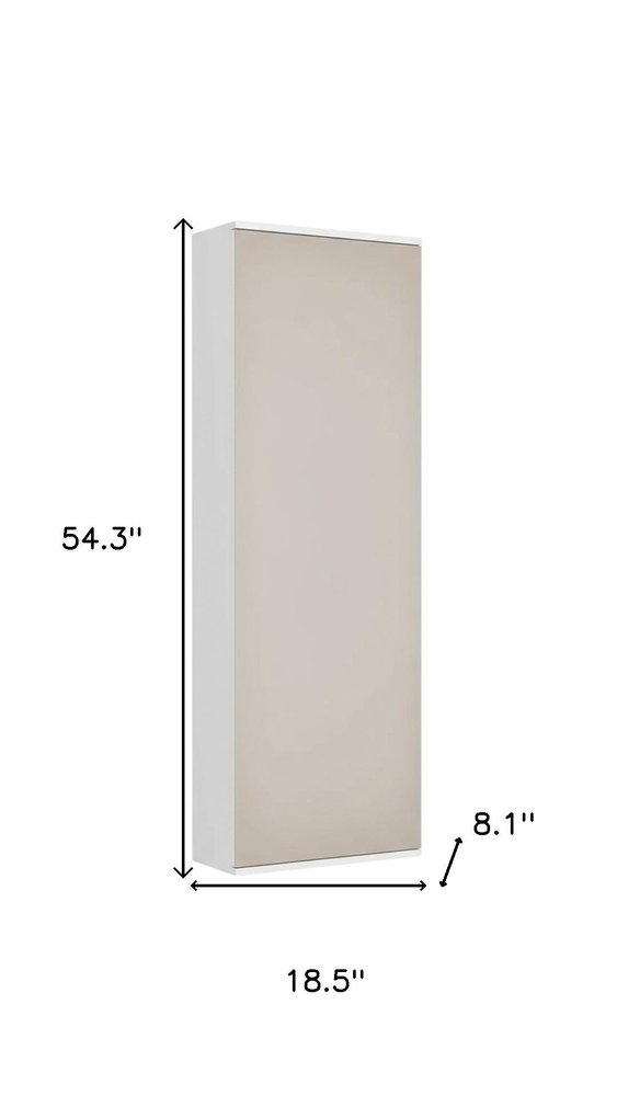 White Ten Pair Wall Mounted WoodShoe Rack on a white background