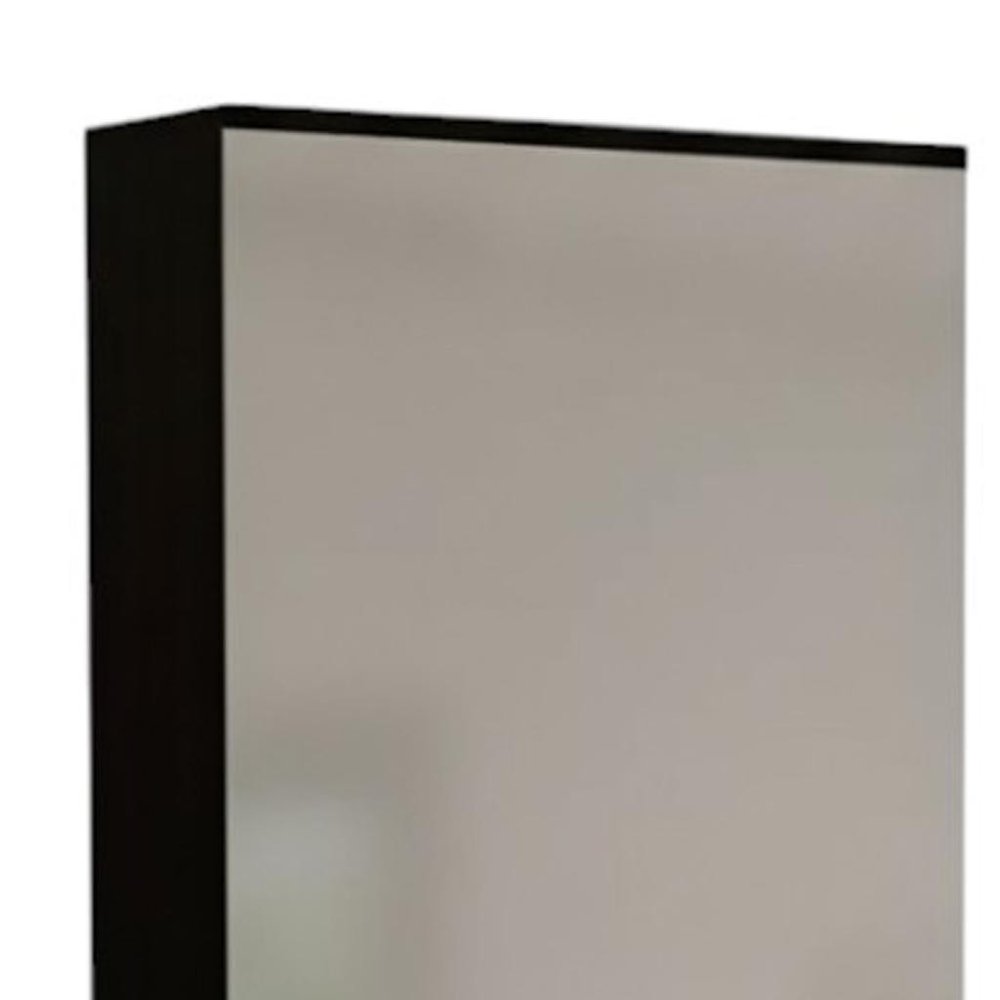 Dark Brown Ten Pair Wall Mounted WoodShoe Rack on a white background