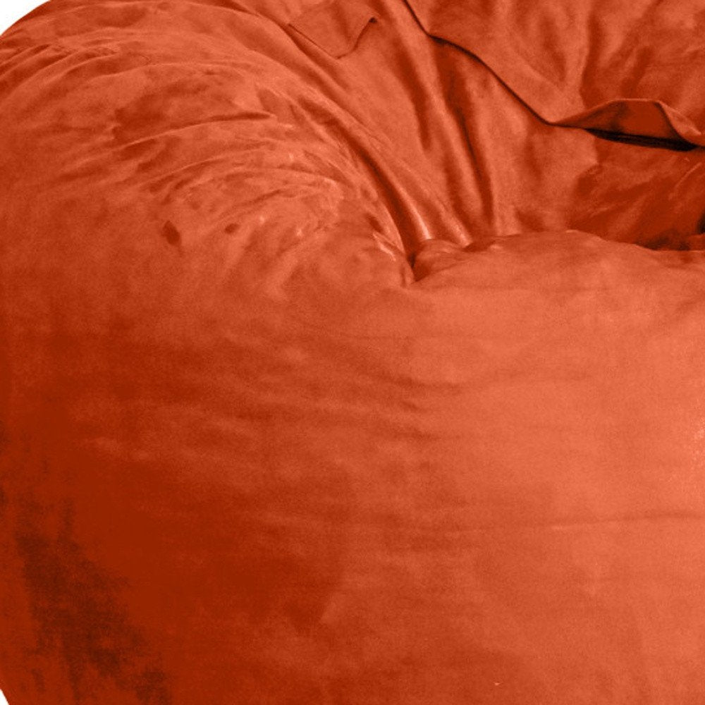 47" Orange Microsuede Classic Bean Bag