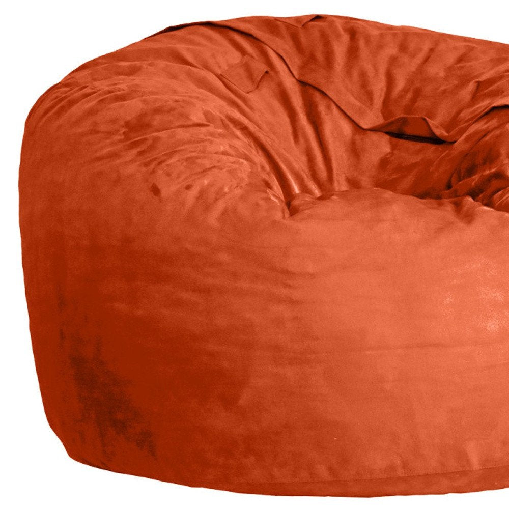 47" Orange Microsuede Classic Bean Bag