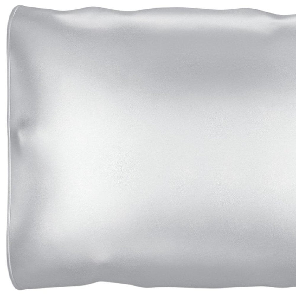 Silver Silk Open Ended Pillowcase on a white background