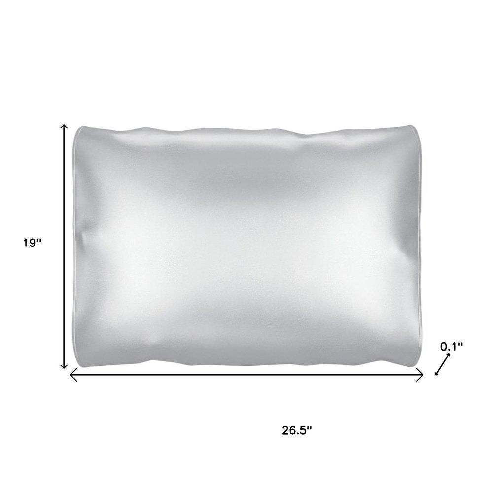 Silver Silk Open Ended Pillowcase on a white background