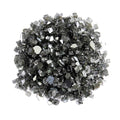 Black Round Reflective Fire Pit Glass on a white background