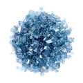 Sky Blue Round Reflective Fire Pit Glass on a white background