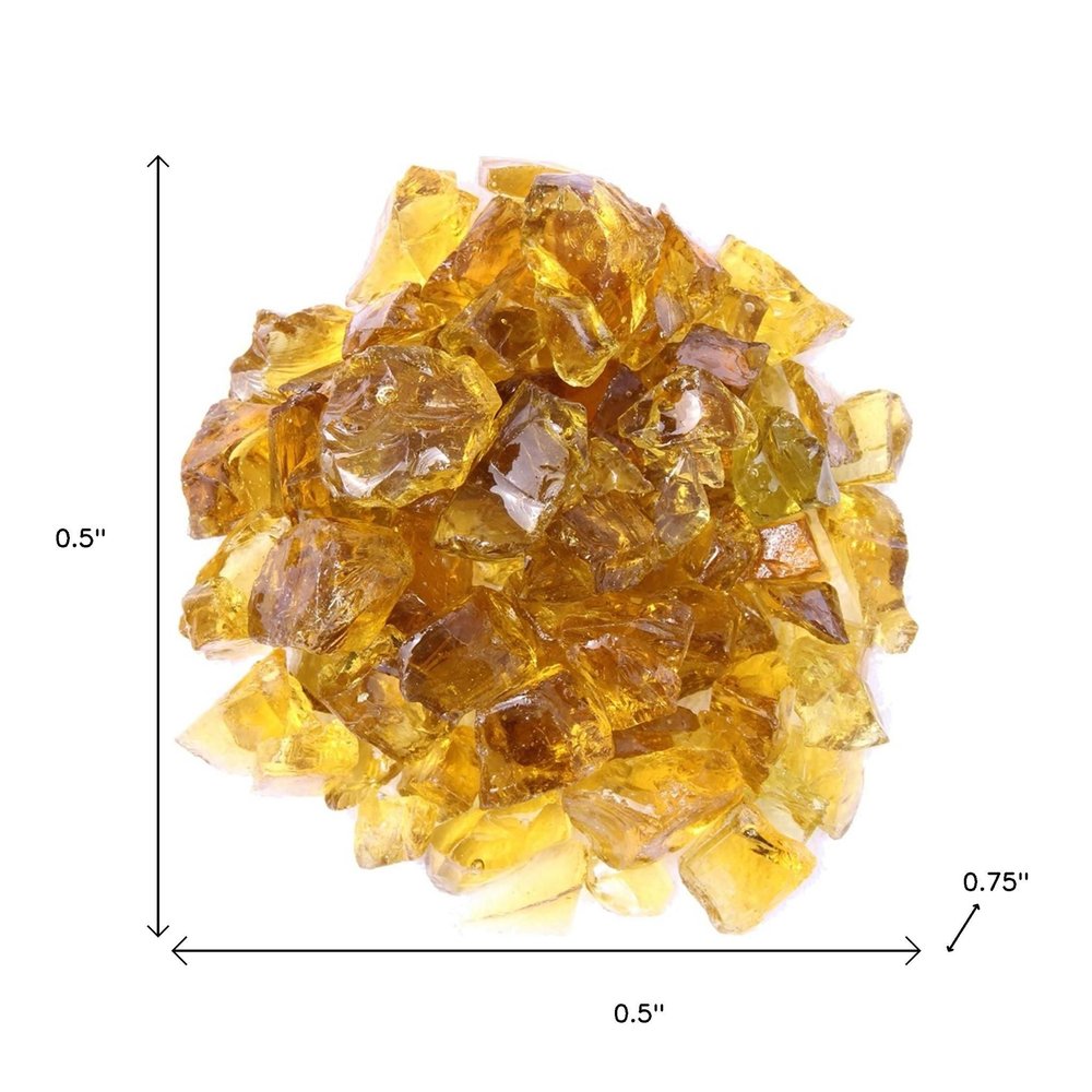 Chestnut Round Reflective Fire Pit Glass on a white background