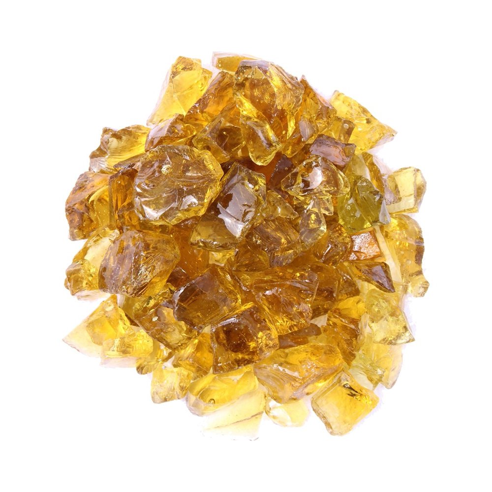 Chestnut Round Reflective Fire Pit Glass on a white background