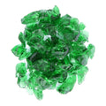 Green Round Reflective Fire Pit Glass on a white background