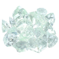 Clear Round Reflective Fire Pit Glass on a white background