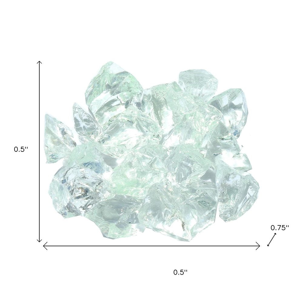 Clear Round Reflective Fire Pit Glass on a white background