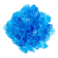 Turquoise Round Reflective Fire Pit Glass on a white background