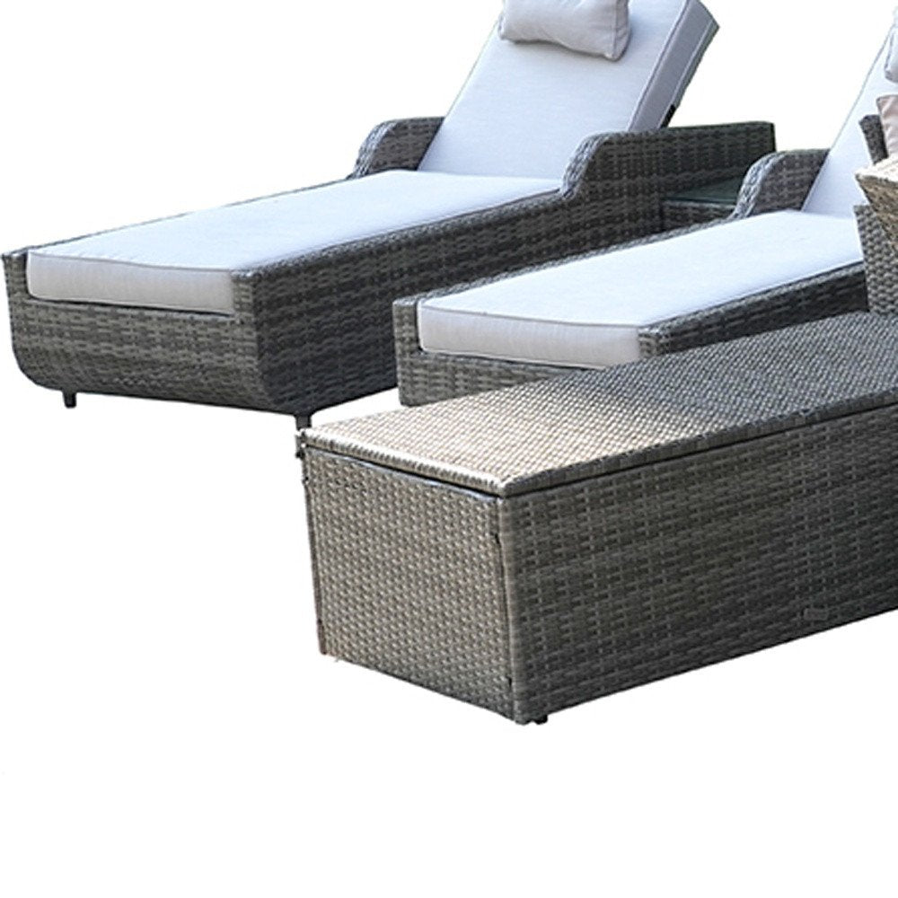 Twelve Piece Gray Wicker Multiple Chairs Seating Group With Fire Pit And Table - SKU 479149 on a white background