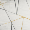 Gray And Ivory Abstract King Quilt on a white background