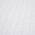 White Checkered King Quilt on a white background