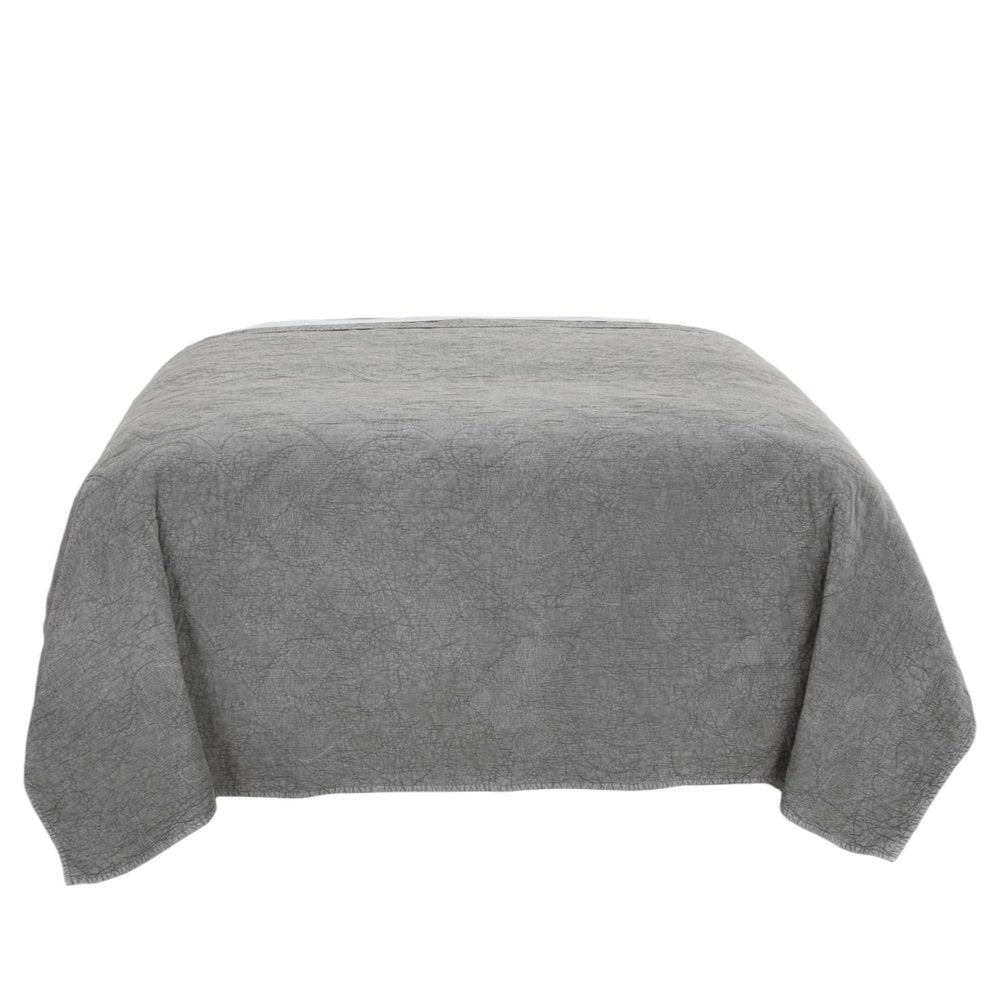 Gray Damask Queen Quilt