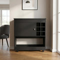 Black Rolling Bar Cart With Wine Storage