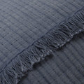 Indigo Checkered Queen Quilt close-up detail