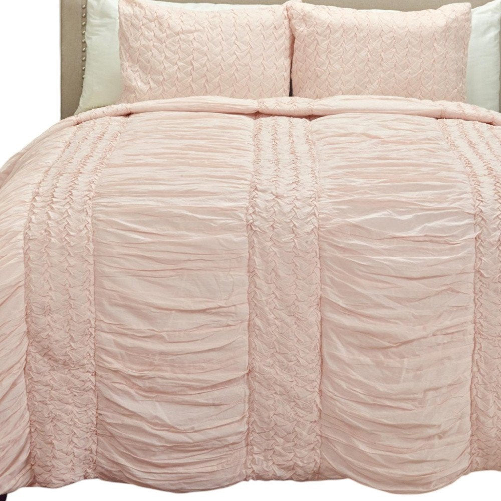 Pink Geometric Twin Quilt close-up detail