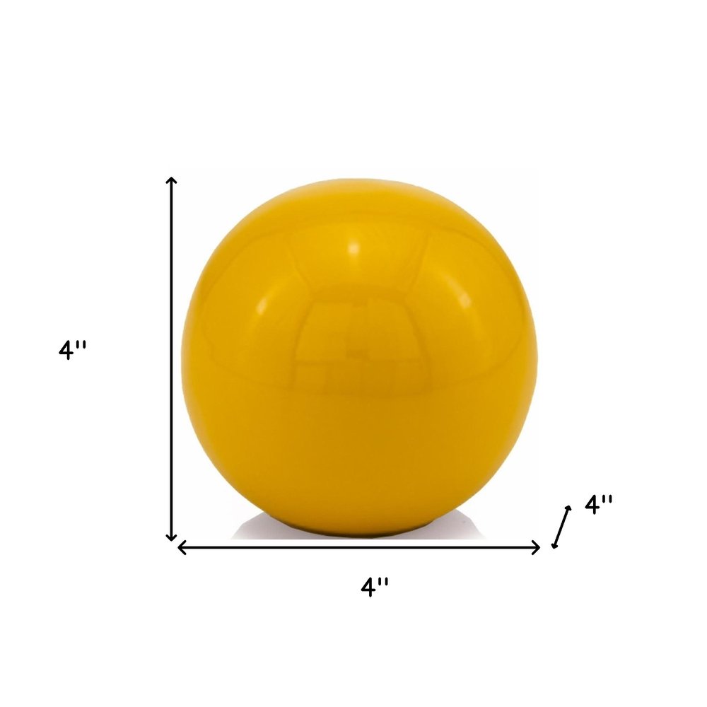 4" Blue Aluminum Decorative Orb Tabletop Sculpture