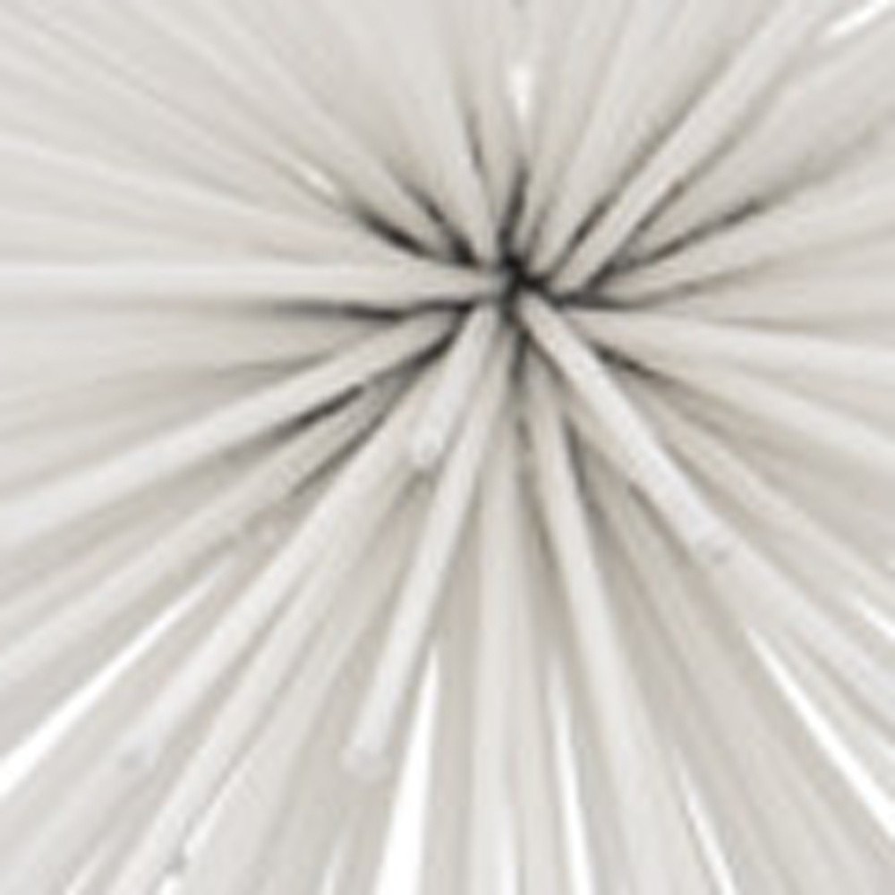 8" White Iron Decorative Orb Tabletop Sculpture on a white background