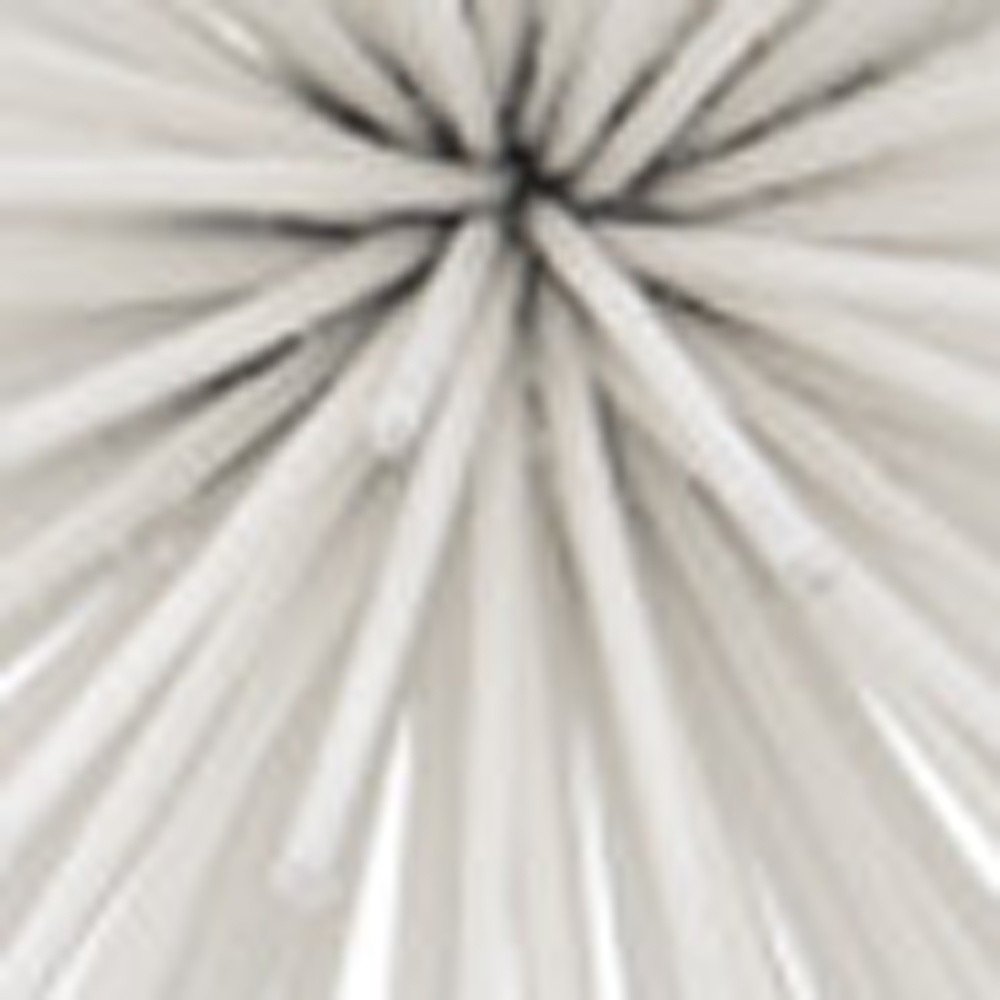 8" White Iron Decorative Orb Tabletop Sculpture on a white background