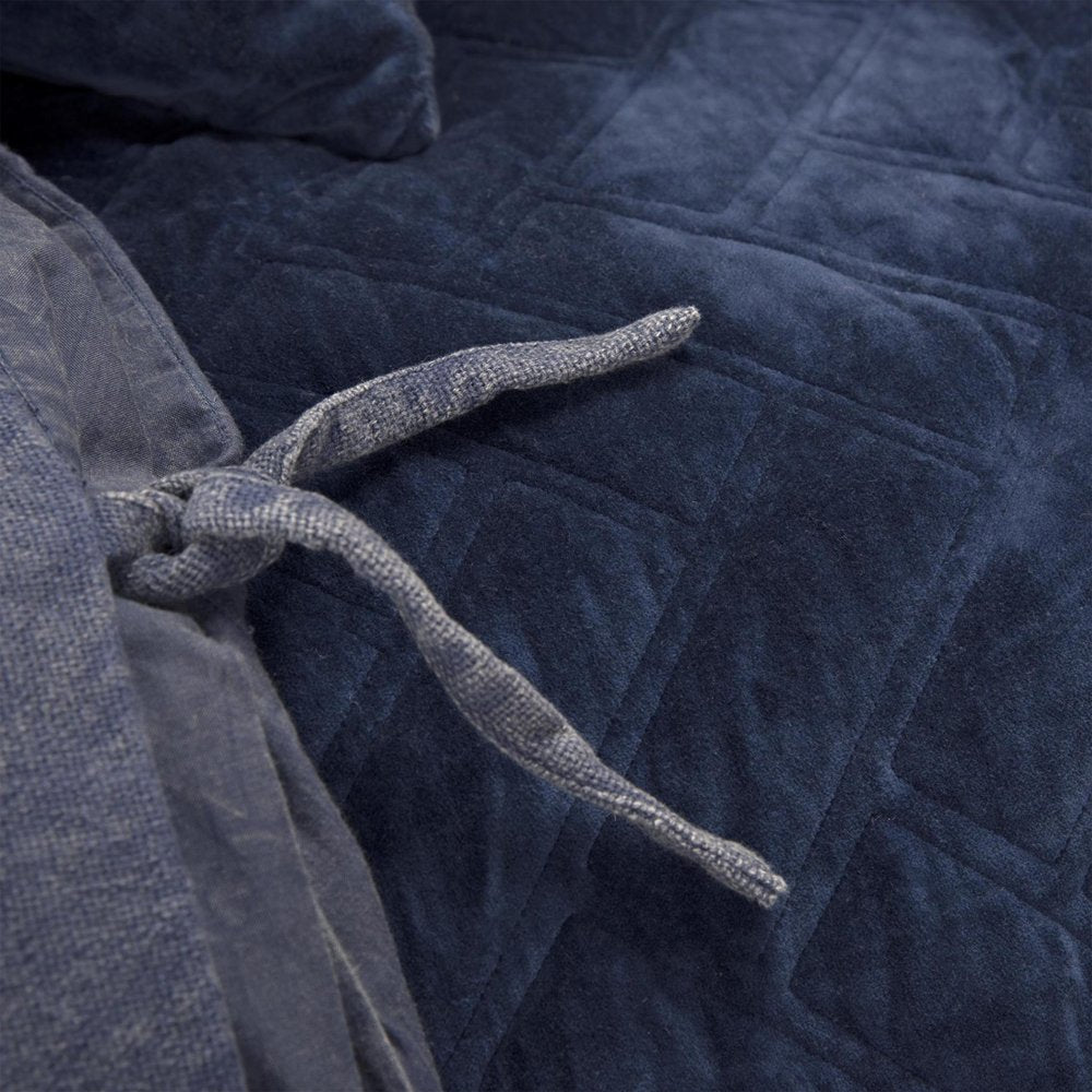 Indigo Geometric Queen Quilt - SKU 480065