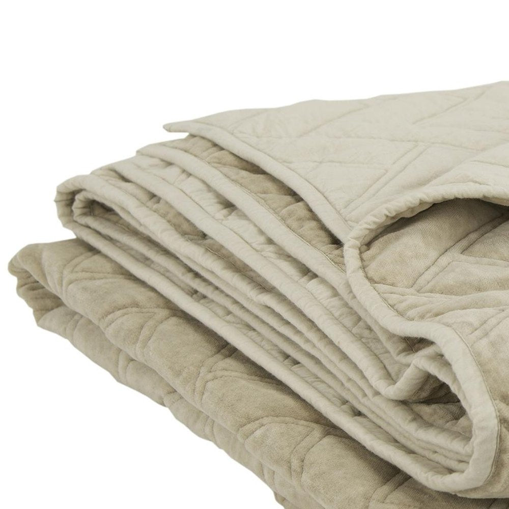 Natural Queen 100% Cotton 300 Thread Count Dry Clean Only Down Alternative Comforter on a white background