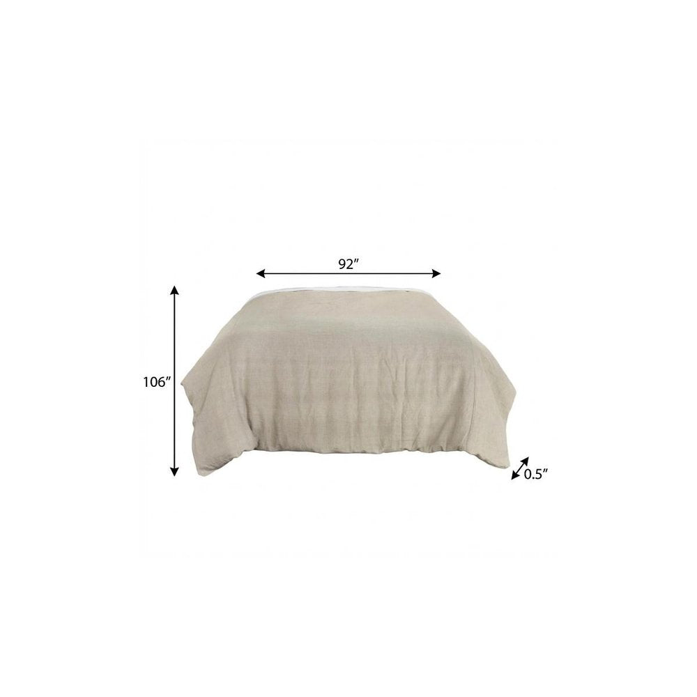 Stone King Linen Dry Clean Only Polyester Down Alternative Comforter